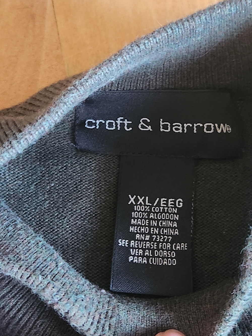 Croft & Barrow Men's Cotton Sweater - Olive Green, XXL